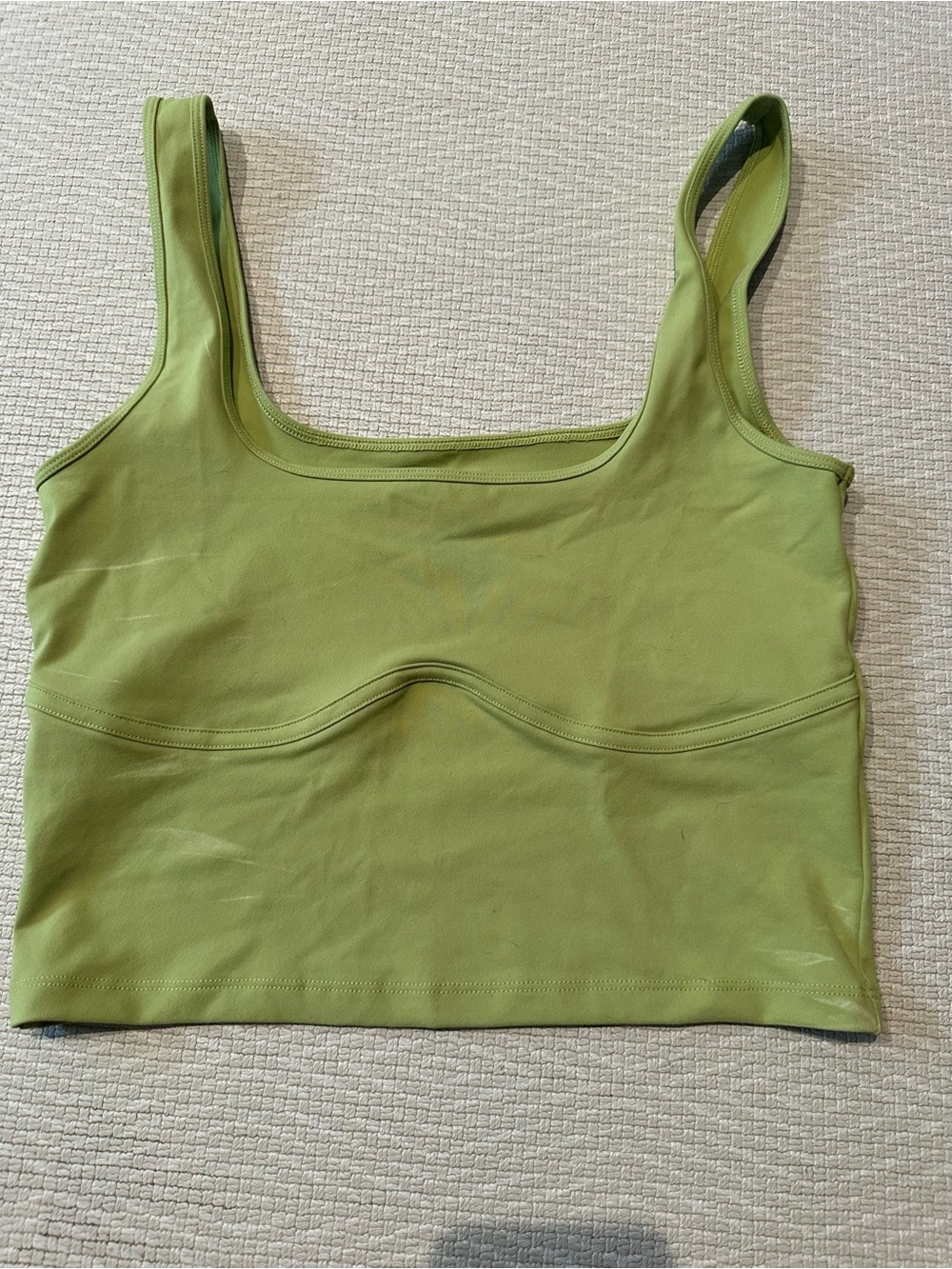 Abercrombie & Fitch Green Square neckline Crop Tank